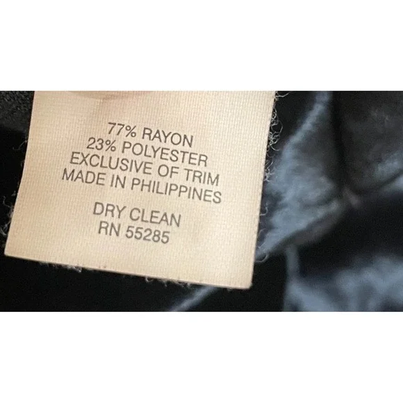 Express Women's S Black Blazer Velvet Rayon Coat Chic Casual Career Business - Picture 9 of 9